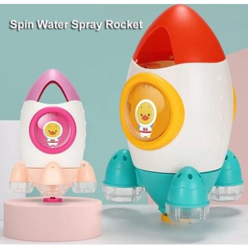 Baby Toys Spin Water Spray Rocket Bath Toys for Children Toddlers Shower Game Bathroom Sprinkler Baby Bath Toy for Kids Gifts