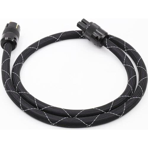 DIY 5N Copper SA-OF8N cable gold plated power plugs hifi SCHUKO EU ac cords power cable