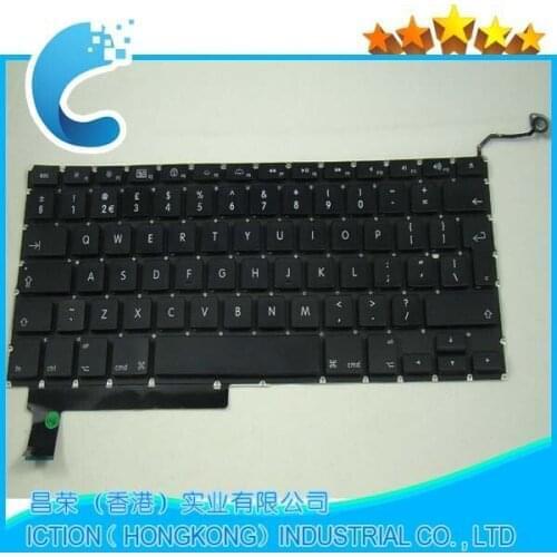 10pcs/lot Brand New A1286 UK Keyboard For MacBook Pro Unibody 15" A1286 UK Keyboard 2009 2010 2011 years