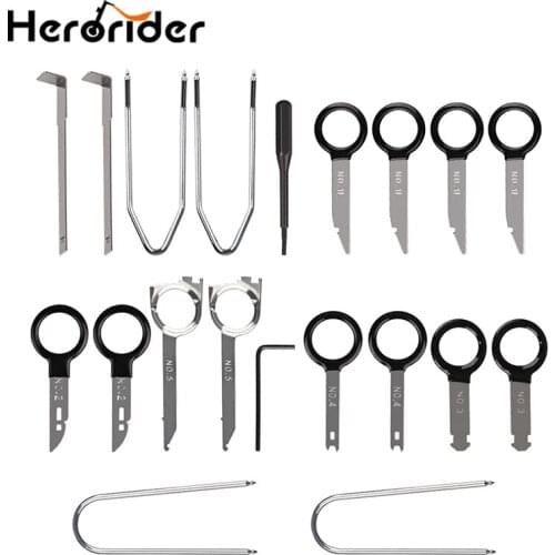 20pcs Car Stereo Headunit Removal Kits Auto Interior Radio Panel Door Clip Windows Dash Trim Removal Installer Repair Tool Set