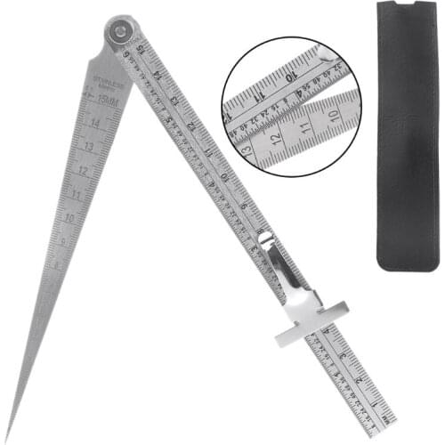 Stainless Steel Taper Welding Feeler Gauge Gage Depth Ruler Gap Hole Inspection Measurement Tool 1-150mm U4LB