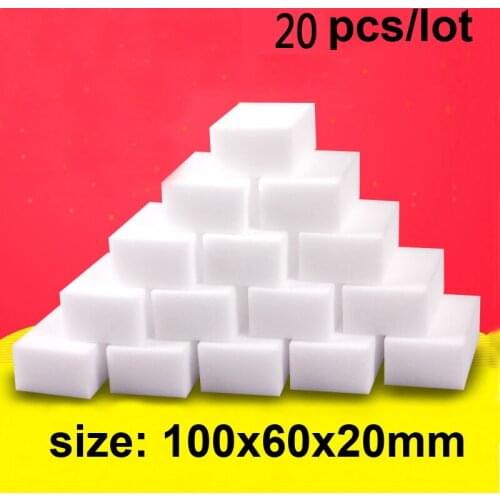 20pcs/lot Melamine Sponge Magic Sponge Eraser Kitchen Melamine Sponge Cleaner Cleaning Sponge for Office Bathroom
