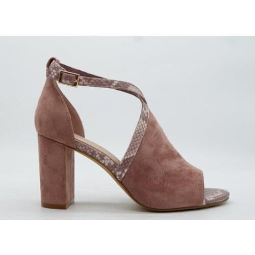 Fashion sexy super-heeled suede fish mouth roman sandals sequined thick heel platform commuter fish mouth summer roman sandals