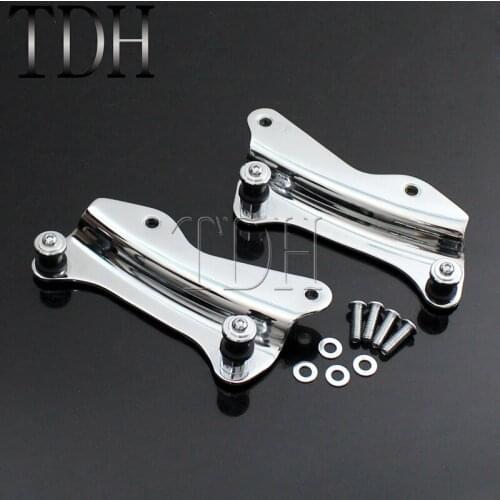 Motorcycle Chrome Detachable Mounting 4 Point Sissy Bar Backrest Docking Hardware Kit For Harley Touring FLHR FLHX 2014-2017