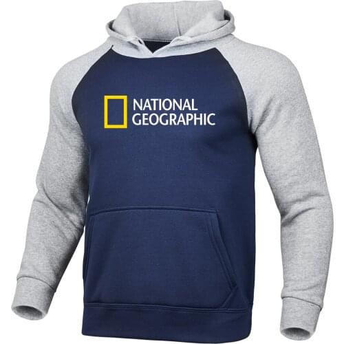 The new fall/winter 2021 National Geographic magazine casual street Harajuku mens pullover sweater mens fashion casual hoodie
