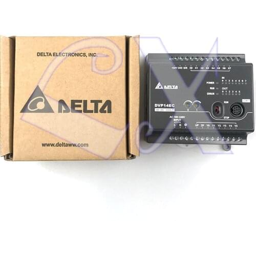 Original Delta DVP14EC00T3 EC3 Series Standard PLC 14 point host 8DI 6DO RS-232 transistor 100-240VAC