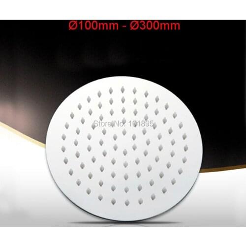 Luxury Stainless Steel Silver Color Very Thin 4 Inch to 12 Inch Size of Round Rainfall Shower Head L17168