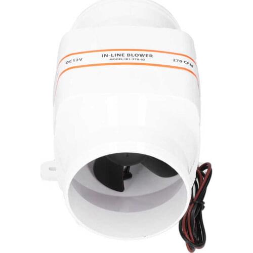 Swivel Chain Connector boat accessories marine 4in 270CFM In‑Line Bilge Air Blower 12V High Airflow Anti‑Corrosion Marine