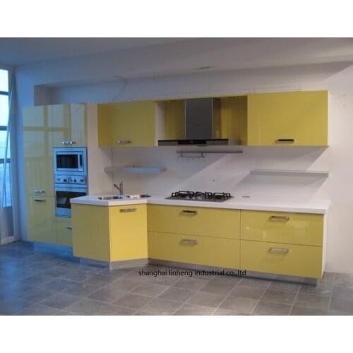 High gloss/lacquer kitchen cabinet mordern(LH-LA034)