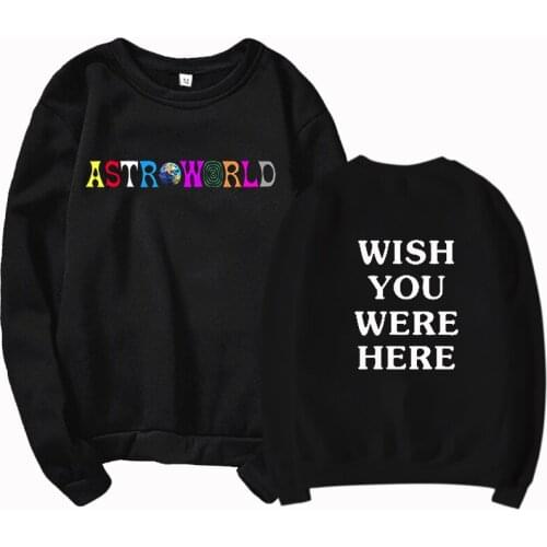 Astroworld sweatshirt back wish you were here letter print jacket sweatshirt Womens hoodie Harajuku style