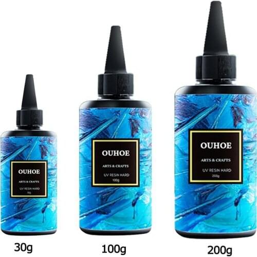 UV Resin Hard Ultraviolet Clear Transparent Craft Cure Sunlight Crafts As Water Epoxies Curable For Jewelry Specimen DIY Making
