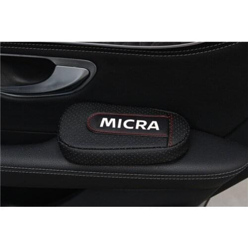 High Quality Leather Leg Cushion Knee Pad Car Door arm pad Interior Car Accessories For Nissan Micra