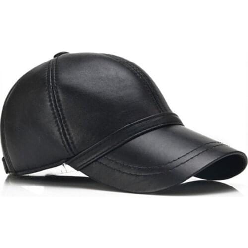 XdanqinX Sheepskin Hats Genuine Leather Cap Fashion Baseball Caps Snapback Cap 2020 New Mens Men Brands Cap Male Bone Dads Hat