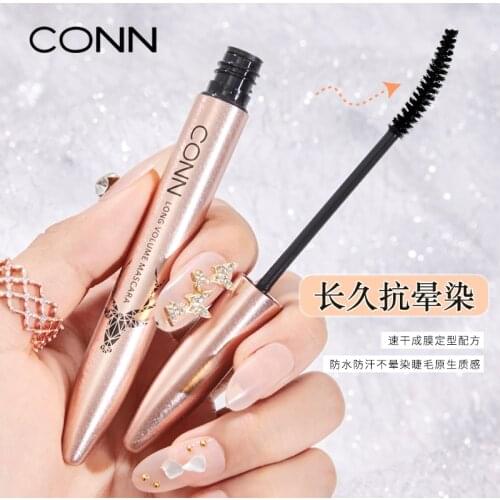 Golden Waterproof Black Long Volume Mascara Thick Curly Silky Touch Nourishing Eyelashes Makeup Long Lasting Lengthening Mascara