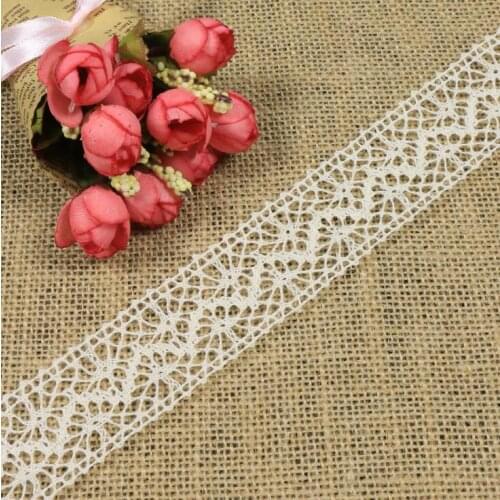 10Yards 3.5cm Wholesale Thin Cotton Thread Cotton Ribbons Crochet Scallop DIY Embroidered Sewing Braid Handmade Trims Lace Z341