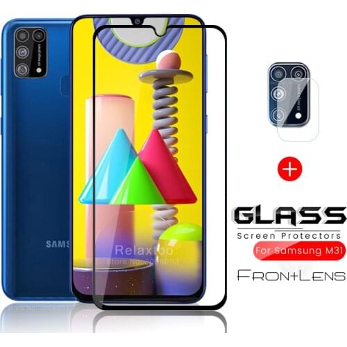 2in1 sumsung m 30 s 31 glass protective camera glass for samsung galaxy m31 m30s m30 sm-m315f sm-m307f sm-m305f 6.4'' safe films
