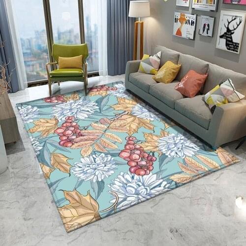 2020 Fashion 3D Printing Carpet Colorful Flower Flannel Rug Wedding Carpet No-islip Living Room Carpet Large Girls Room Mat Home