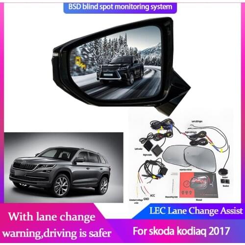 Car BSM BSD BSA Radar Warning Safety Driving Alert Mirror Detection Sensor For Skoda Kodiaq 2017 Monitoring Change Lane Warning