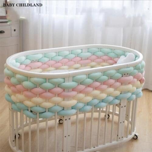 DIY Baby Crib Bumper 5M Infant Baby Bed Protector Cot Bumper Cotton Super Soft Nordic Baby Room Decor Bed Bumper Protector