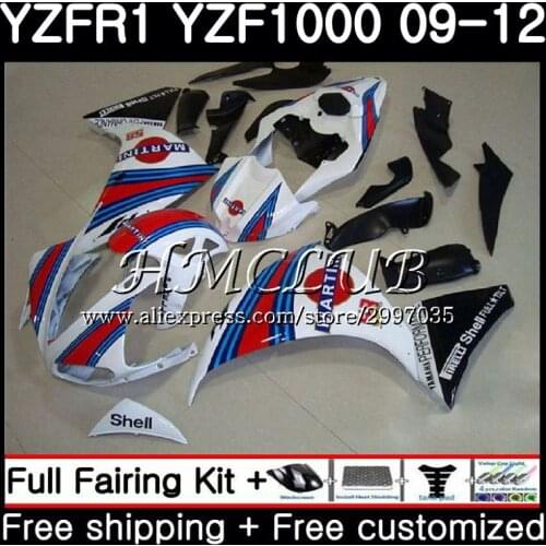 Bodys For YAMAHA YZF-1000 YZF R1 2009 2010 2011 2012 9HC15 YZF-R1 YZF 1000 R 1 YZF1000 YZFR1 light white 09 10 11 12 Fairings