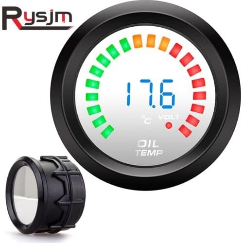 2 inch 52mm Digital LED Oil Temp Gauge Car Simulate Oil Temperature Gauge With Sensor Smoke Car Meter motorcycle universal