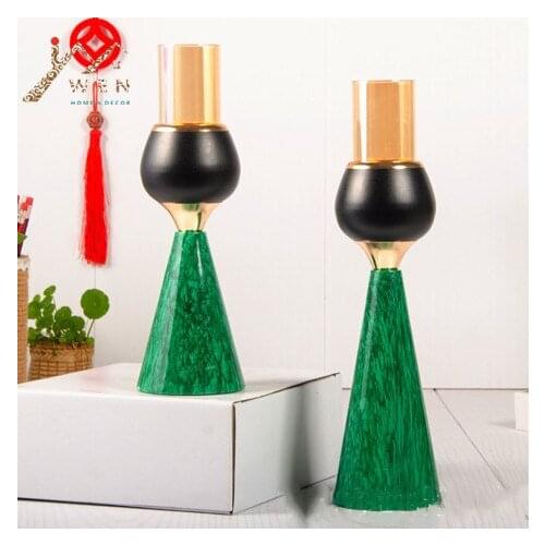 IMUWEN Metal Candle Holders Candlestick Fashion Wedding Candle Stand Exquisite Candlestick For Table Home Decor