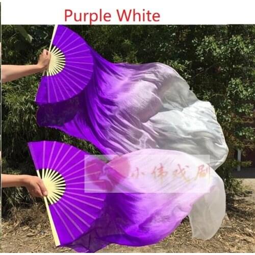 180cm China Traditional Silk Belly Dance Fan Veil Bamboo Folding Fans Girls Belly Dancer Practice Show Accessory D-0296