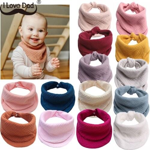 Cute Baby Bibs Soft Cotton Triangle Newborn Baby Girl Boy Bibs Solid Color Infant Scarf Baby Feeding Stuff Kids Burp Cloths