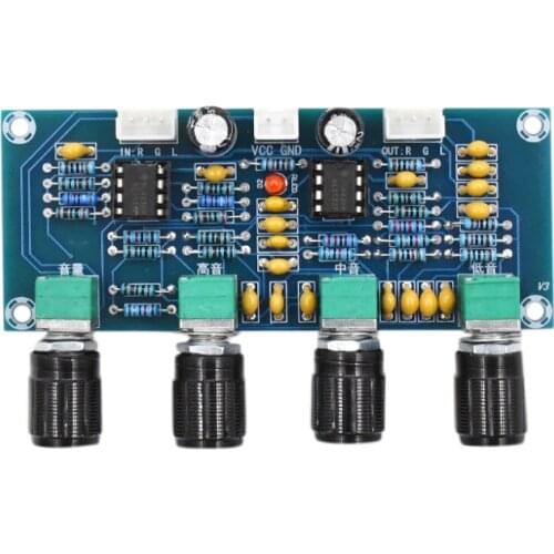 NE5532 Tone Board Preamp Pre-Amp with Treble Bass Volume Adjustment Pre-Amplifier Tone Controller for Amplifier Board