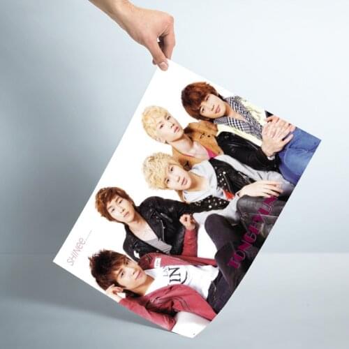 New Kpop SHINee Poster Custom Satin Poster Print cloth fabric wall poster print Silk Fabric Print No Frame Bedroom Decoration