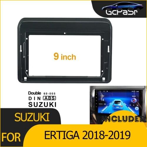 2Din 1DIN Car Radio Player CD DVD Frame Audio Fitting Adaptor Dash Trim Facia Panel 9inch For SUZUKI ERTIGA 2018 19 Double Din