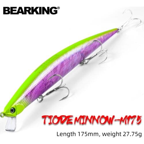 BEARKING 175mm 27.7g professional quality fishing lures hard bait flaoting slim quality wobblers minnow Artificial Bait Tackle