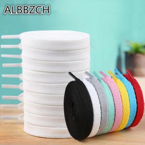 Quality Nylon Flat Shoelaces Sport Canvas Shoes Laces White Black Red Blue Green Yellow Orange Purple Brown Khaki Shoelaces