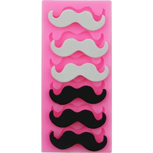 6 Beard Mustache Shaped Silicone Fondant Cake Decorating Mold Chocolate Molds Baking Tools Kitchen Accessories