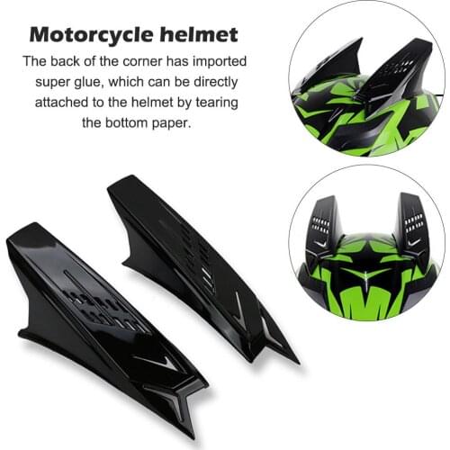 Stylish Racing Helmet Ear Horns Black Scotch Tapes Helmet Personality Decorations For Motorcycle Dirt Bike
