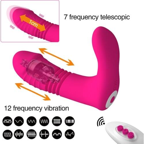 Telescopic Vibrator for Women Wearable Heating Butterfly Dildo Panties Vibrator Wireless Remote Control G Spot Clitoris Sex Toys