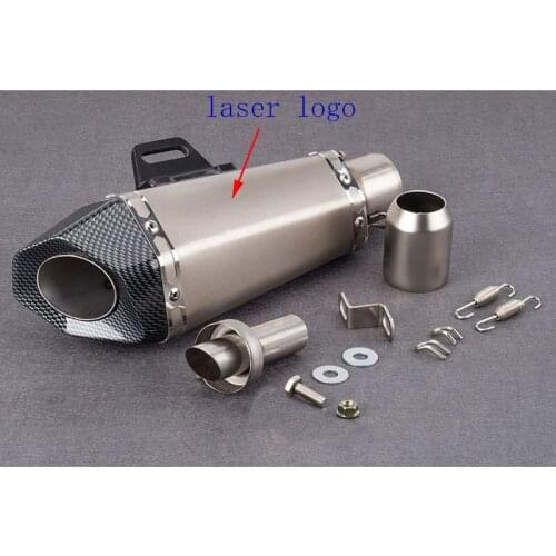 36-51mm universal motorcycle exhaust pipe with DB killer escape moto for Z800 Z900 MT07 MT09 CBR500R CBR300R RC390 XJ6 R6