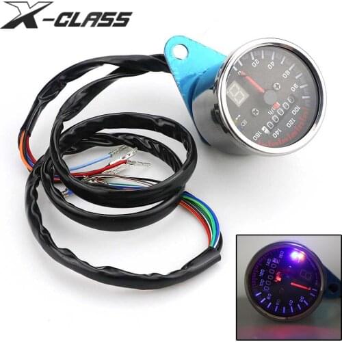 Universal Motorcycle Speedometer With LED Indicator Odometer Motorbike Accessories for Vespa GTS GTV Kawasaki Ninja Yamaha Honda