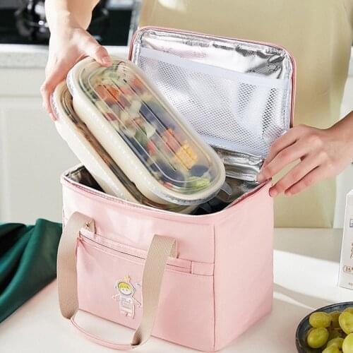 Waterproof Lunch Bag Kids School Bento Tote Office Women Food Thermal Pouchs Outdoor Camping Picnic Fruit Snack Organize Handbag