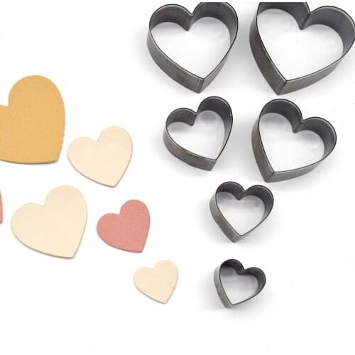 DIY Vegetable tanned leather Heart shape die cutter,photo paper love heart-shap cutting mold 20mm-50mm
