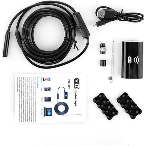 WIFI pipe endoscope mini waterproof hard wire 8mm suitable for mobile phone camera headset computer jack endoscopic inspection