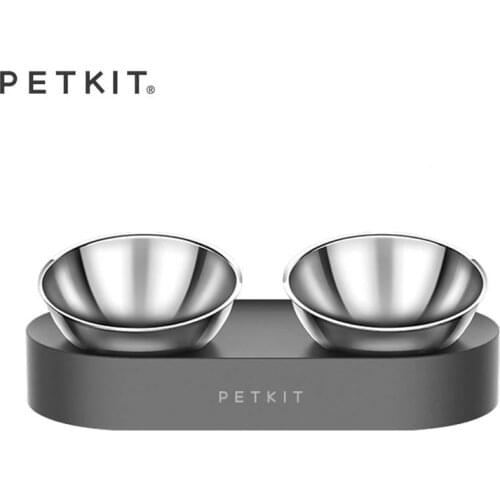 Youpin PETKIT Stainless Steel Double Bowls FRESH Nano 15° Adjustable Pet Cat Food Bowl for Pets Feeding