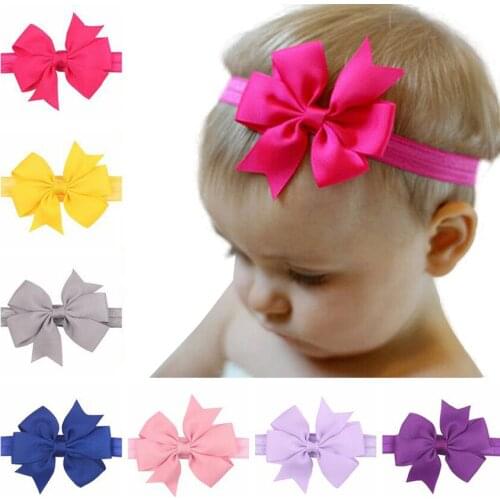 1 Pcs Headwrap Bowknot Babys Headbands Headwear Girls Bow Knot Hairband Head Band Infant Newborn Bows Toddlers Gift