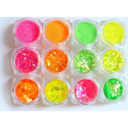 12pcs Ultra Thin Unicorn Nail Glitter Sequins For Nail Art Decorations Holographic AB Mermaids Mix Hexagon Shape Flakes Spangles