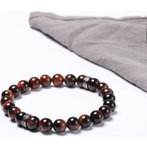 2019 New Arrivals Fashion Simple tiger eye stone stainless steel Charm Bracelets For Women & Men Jewelry 50pcs/lot+freeshipping