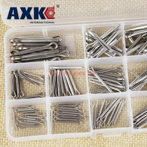 2019 New Stainless Cotter Pins Packing Pins Goupille Fendue 140pcs 304 Stainless Steel Cotter Pin Gb91 U-pin Set M2 M2.5 M3 M4