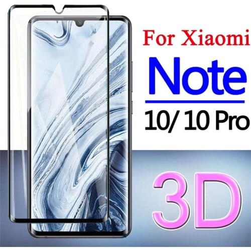 3D Tempered Glass For Xiaomi mi note 10 Pro Film Protector xiami xiomi radmi note10 10Pro note10pro not Screen Protective glas
