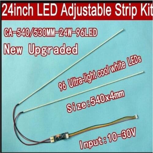 5pcs Universal LED Backlight Lamps Update kit For LCD Monitor 2 LED Strips Support to 24'' 540mm Free Shipping