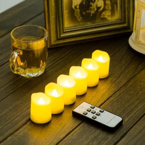 6/9/12PCS Electronic tea Candles Light Flame CR2450 Battery-Powered Flameless Candles Home Bedroom Party Wedding festival decor