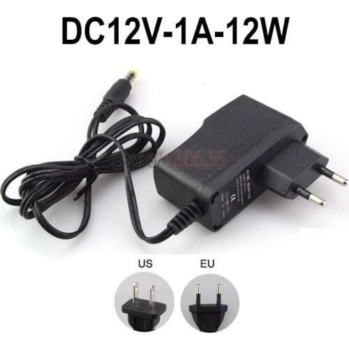 12W AC/DC Adapter, AC 110V 220V To DC 12V 1A Power Adapter Supply for LED Strip light,Laptop Smartphone Free shipping
